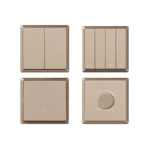 brushed aluminum rose gold switches