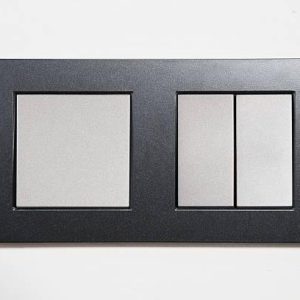 brushed aluminum black frame switches
