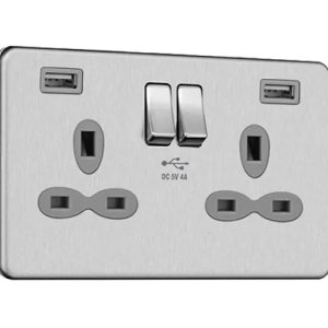 electrical socket with usb type A for charging